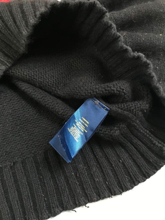 Vintage Polo Ralph Lauren Knit Sweater — Classic Black (Size L) — image 7 of 9