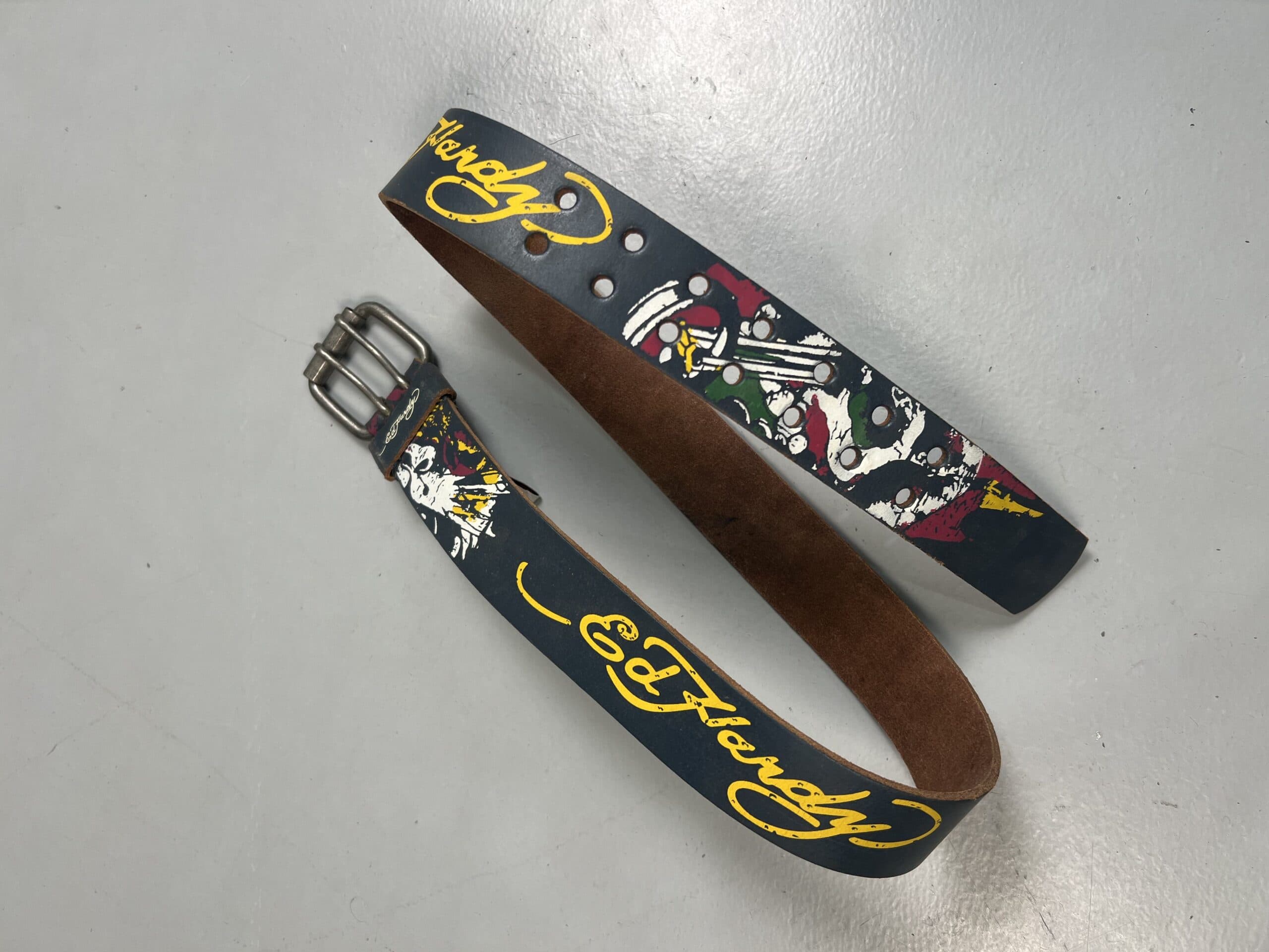 Vintage Graphic Leather Belt — Adjustable S to XL — image 5 of 9