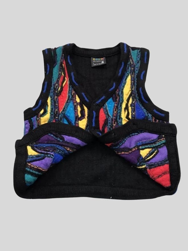 Vintage Coogi 3D Multicolor Knit Cardigan – Men’s L — image 6 of 6