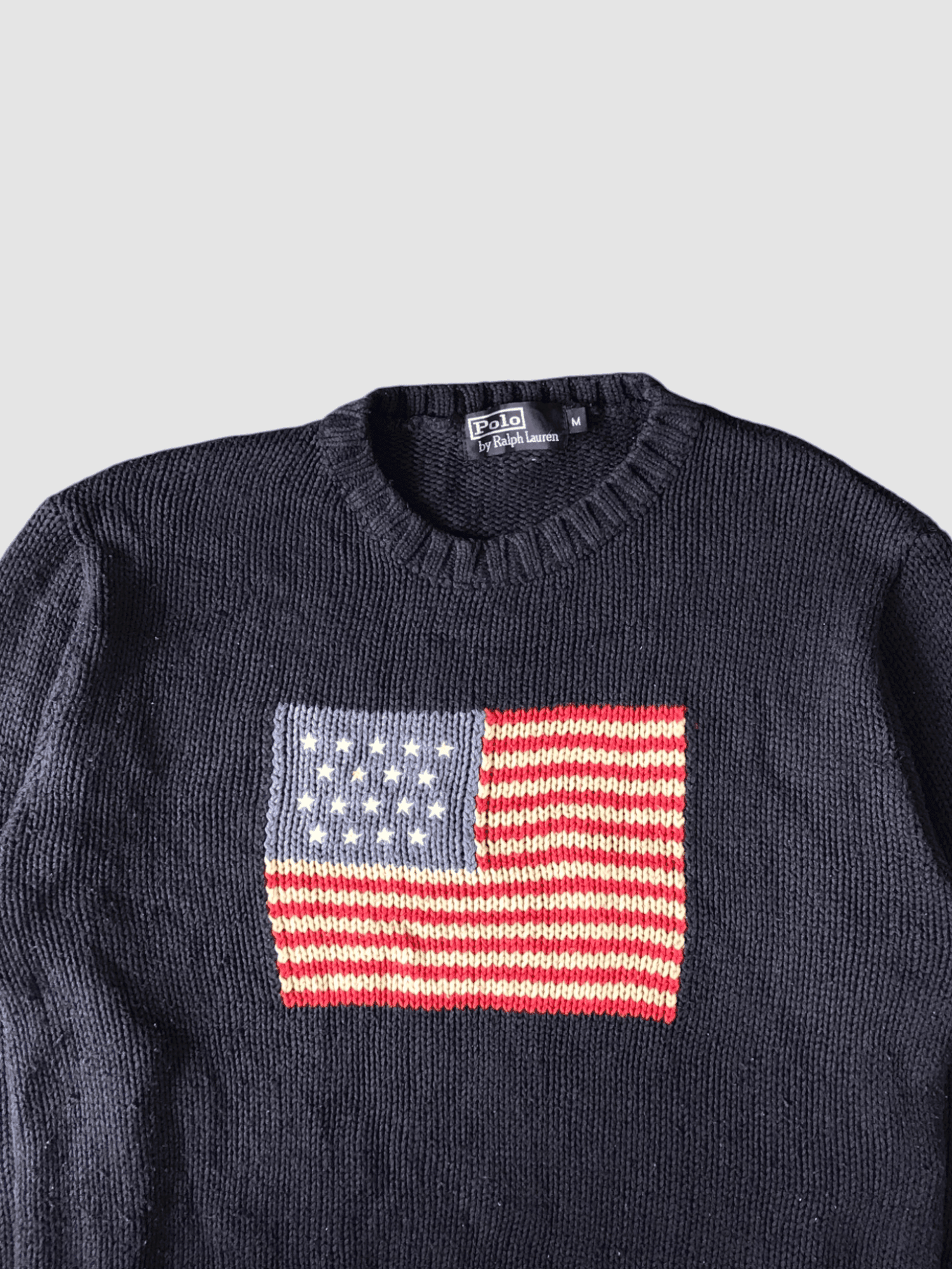 VTG 90's Polo Ralph Lauren USA Flag Knit Sweater — image 7 of 10