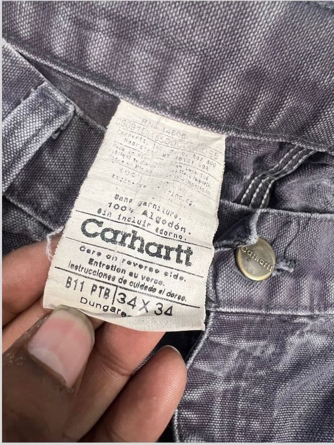 Vintage Carhartt B11 PTB Carpenter Denim (Size 34) — image 8 of 10