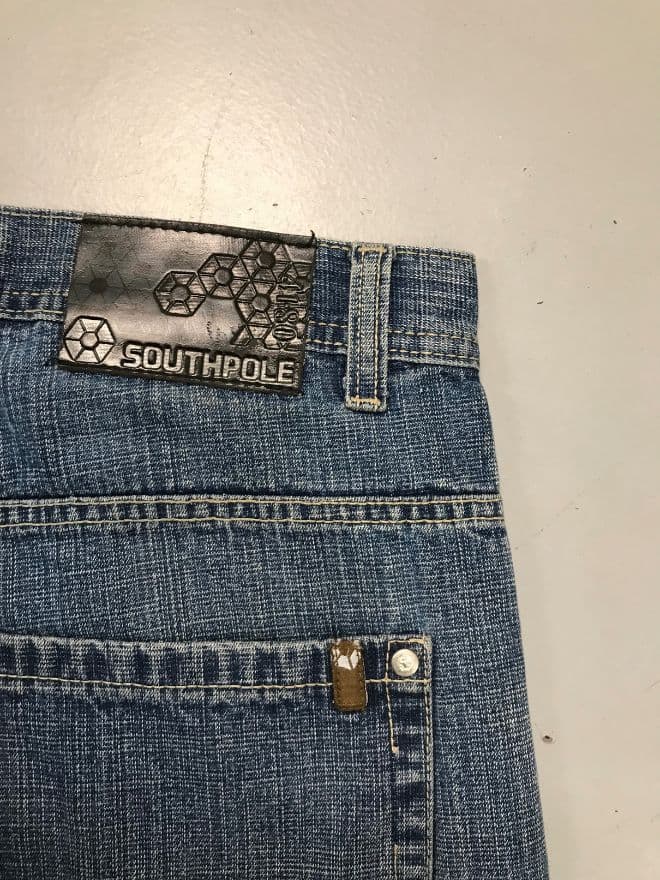 Vintage Southpole Brown Tab Baggy Fit Denim – Blue – Size 36x31 — image 5 of 7