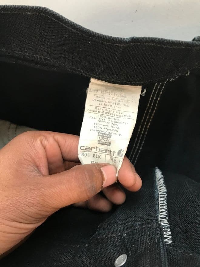 Vintage Carhartt Double Knee Carpenter Denim – Size 34 — image 10 of 11