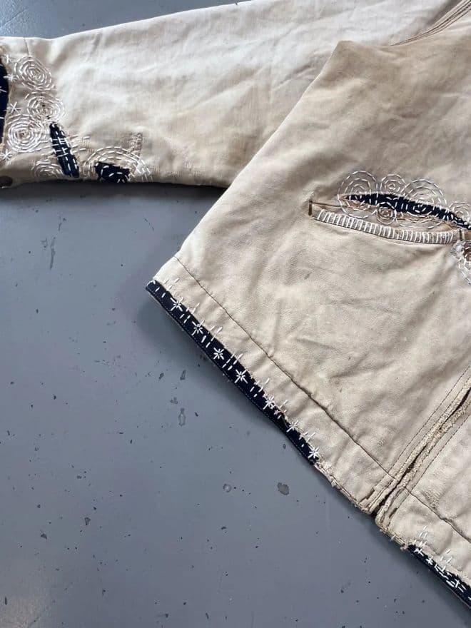 Vintage Sun-Faded Carhartt x Sashiko Rework Jacket – Brown – Size L (Tag M) — image 11 of 14