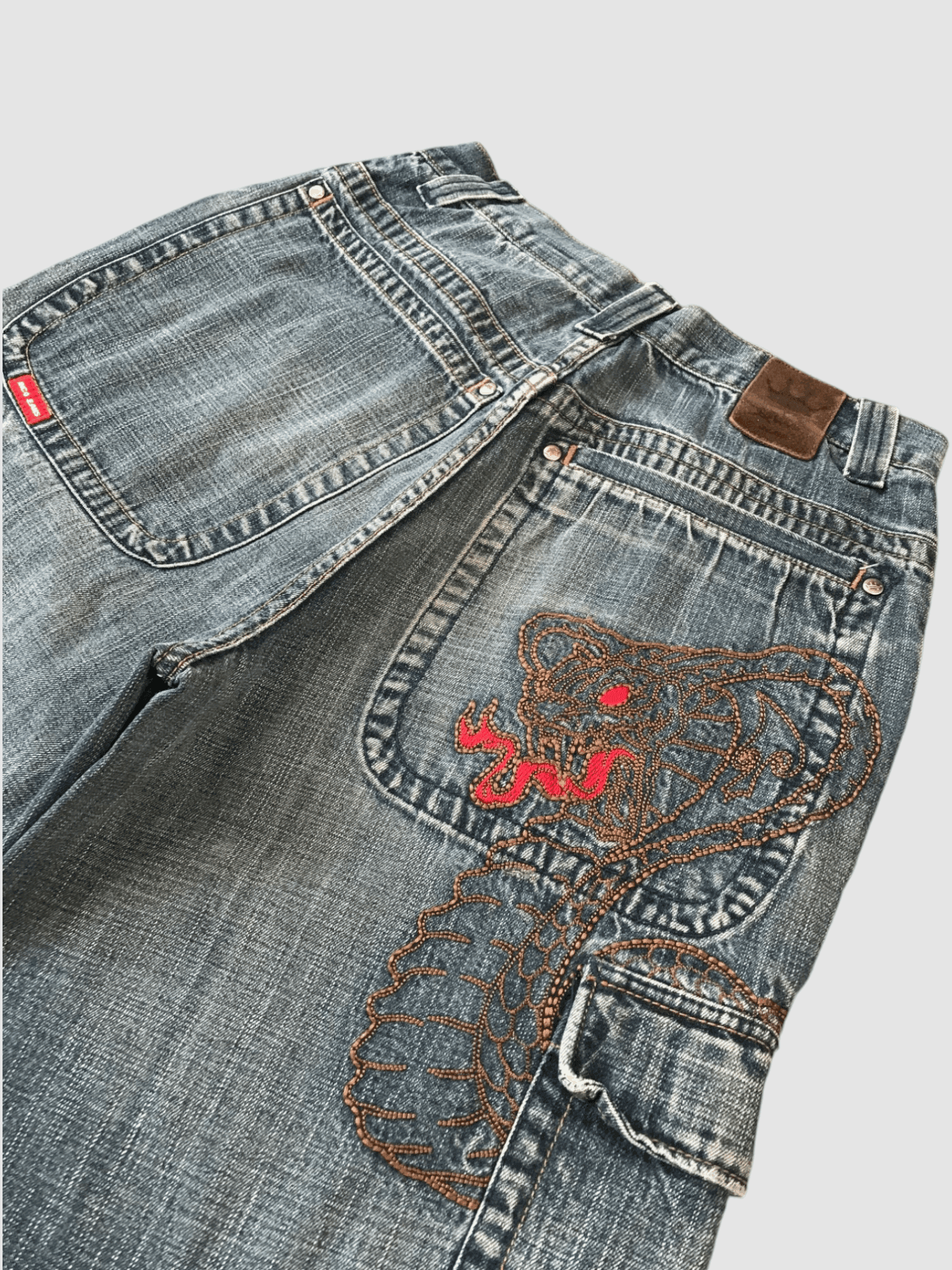 Vintage Snake JNCO Jeans Short’s Cargo Jorts — image 7 of 9