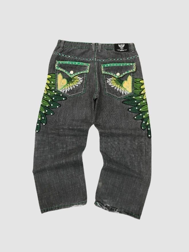 CRAZY VINTAGE VICTORIOUS WINGS EMBROIEDRED DENIM thumbnail 4