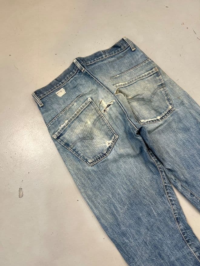 Vintage Levi’s Engineer Black Denim Jeans – Size 32 Workwear Style — image 5 of 9