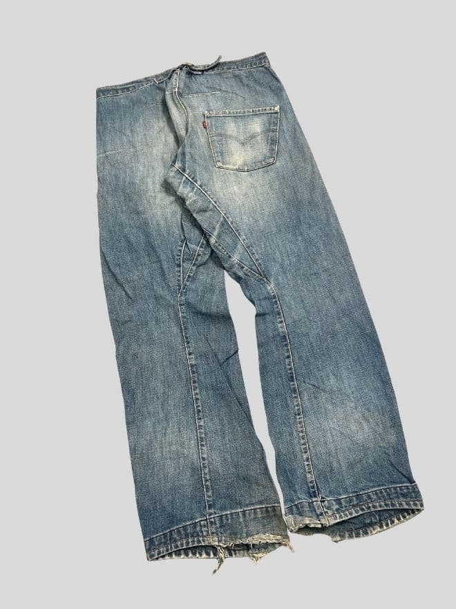 Vintage Levi’s Engineer Jeans Red Tab – Buckle Belt Denim – Size 35 | Rare Workwear — image 7 of 9