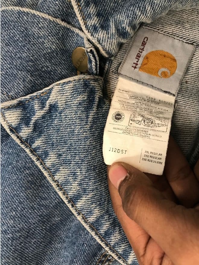 Vintage Carhartt Blue Trucker Denim Jacket – Men’s Large thumbnail 4