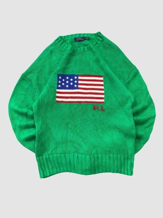 BUNDLE OF 20 VINTAGE RALPH LAUREN POLO AMERICAN FLAG SWEATER thumbnail 3