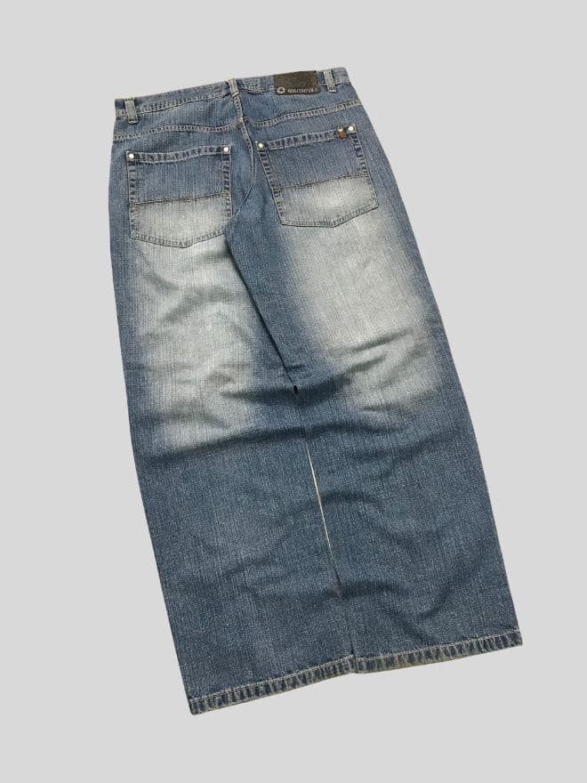 Vintage Southpole Brown Tab Baggy Fit Denim – Blue – Size 36x31 — image 7 of 7