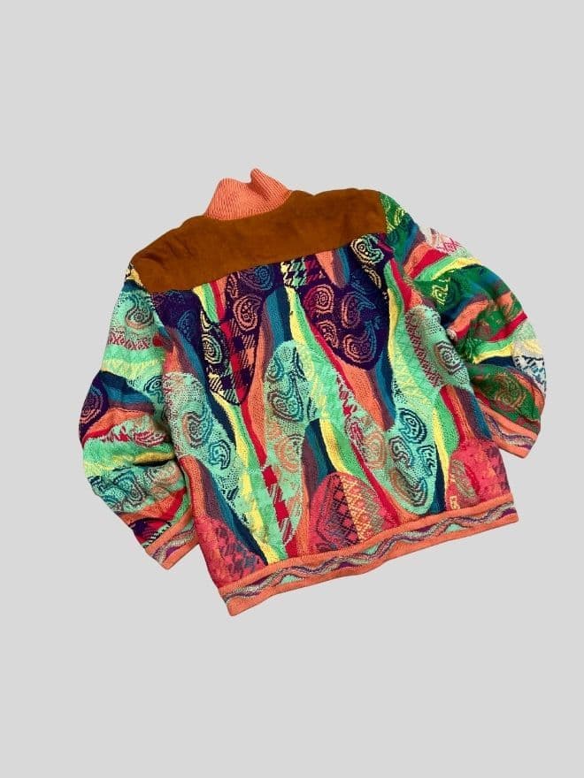 Vintage COOGI Multicolor 3D Knit Sweater | Size XS | Rare Pattern — image 8 of 9