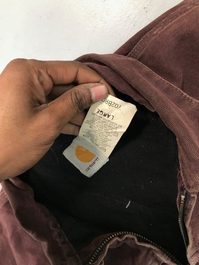 Rare Vintage Carhartt Y02BRG Santa Fe Blanket-Lined Jacket – Red – Size L (Fits XXS–XS) — image 6 of 6
