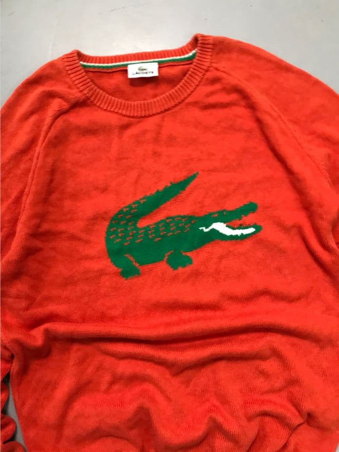 Vintage Lacoste Logo Knit Sweater Blue – Size Small — image 5 of 6