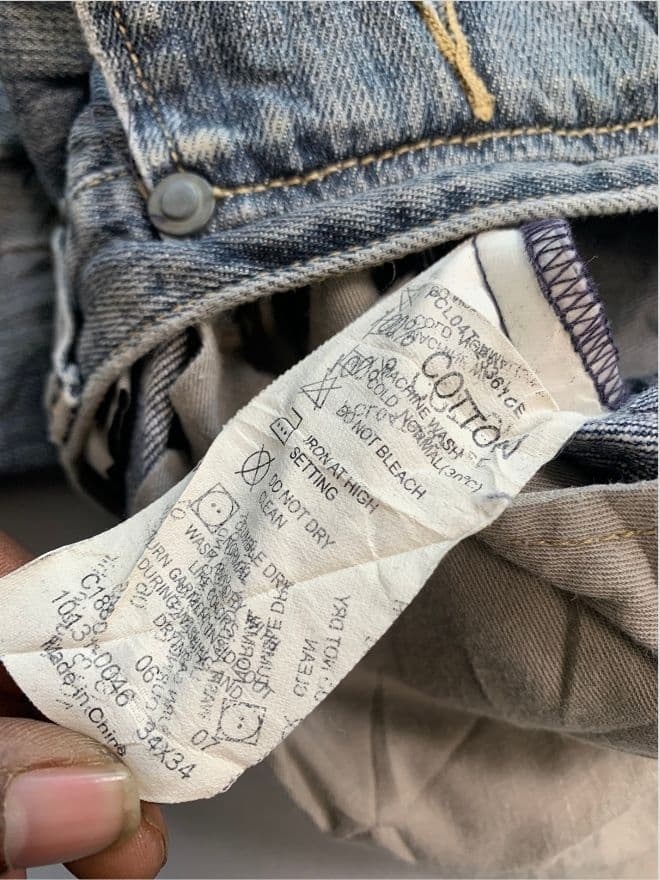 Vintage Levi’s Engineer Jeans – Blue Denim Avant-Garde Style (Size 34) — image 5 of 10