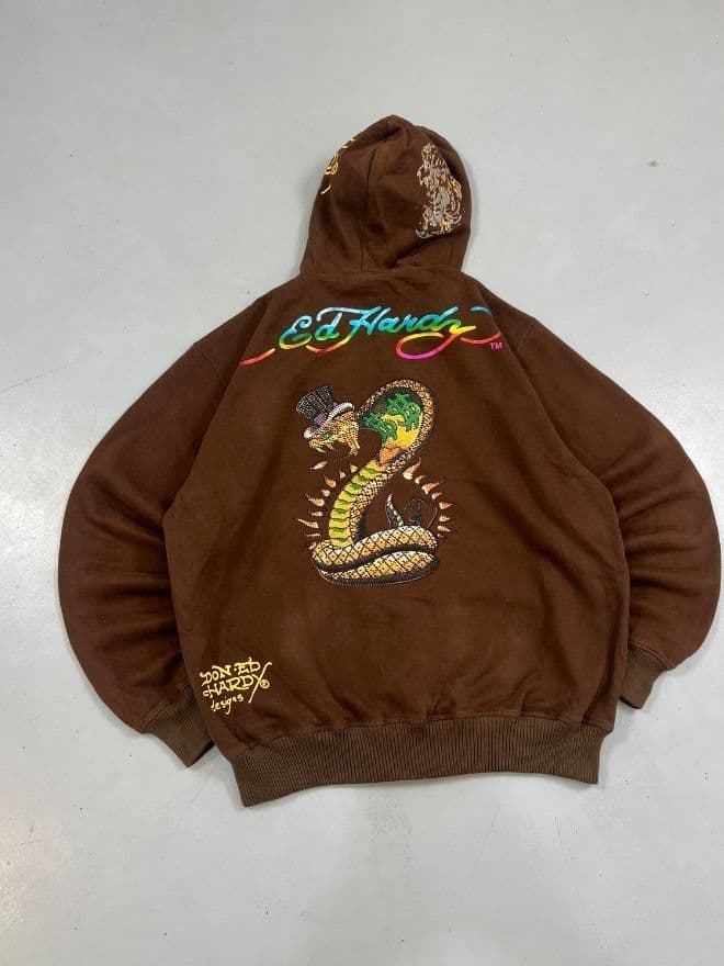 Vintage Ed Hardy by Christian Audigier Tiger Print Zip Hoodie — image 9 of 9