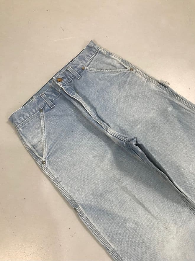 Vintage Carhartt Tan Carpenter Denim — Size 30 — image 5 of 12