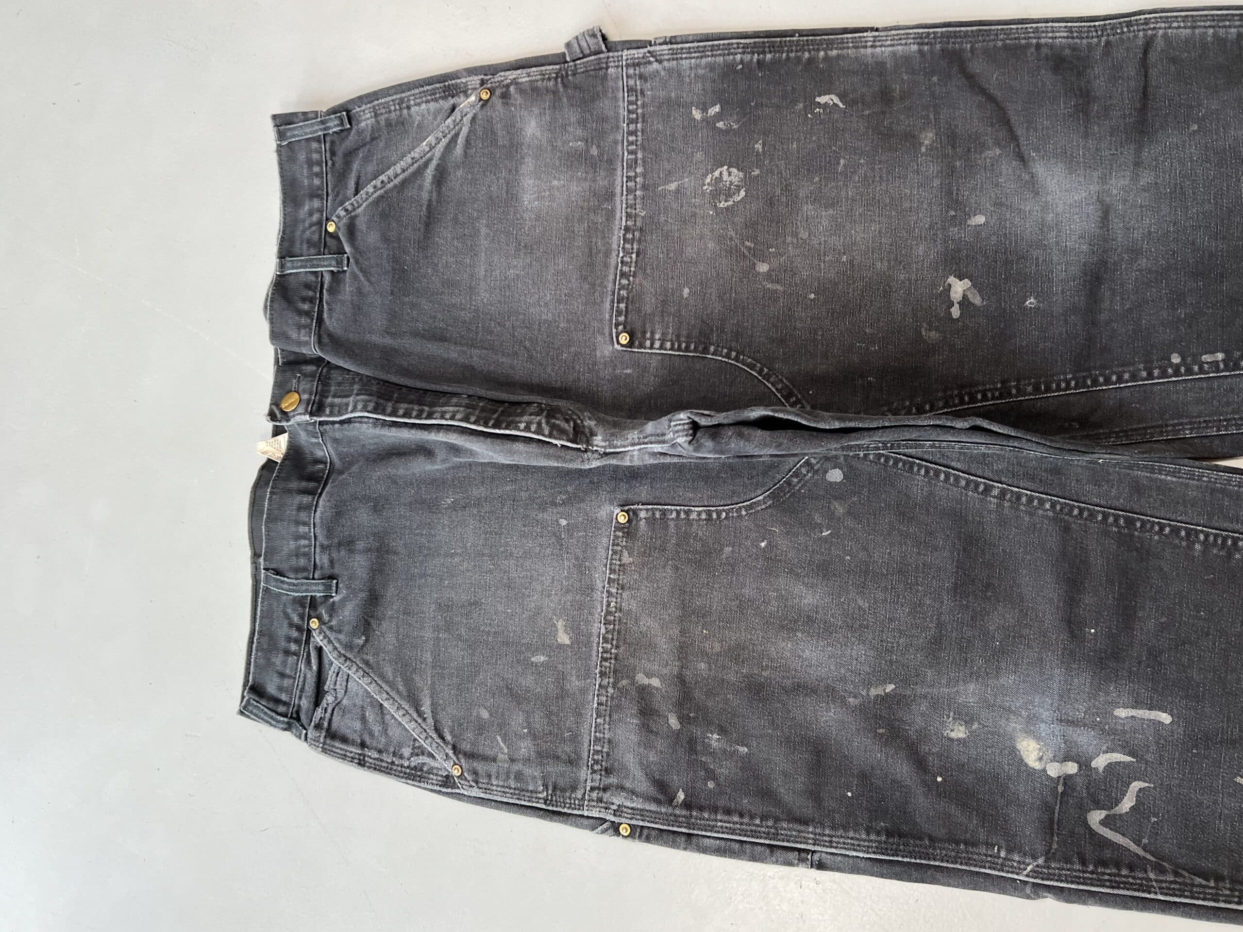 Vintage Carhartt B01 BLK Double Knee Workwear Denim – Black (Size 40) — image 5 of 11