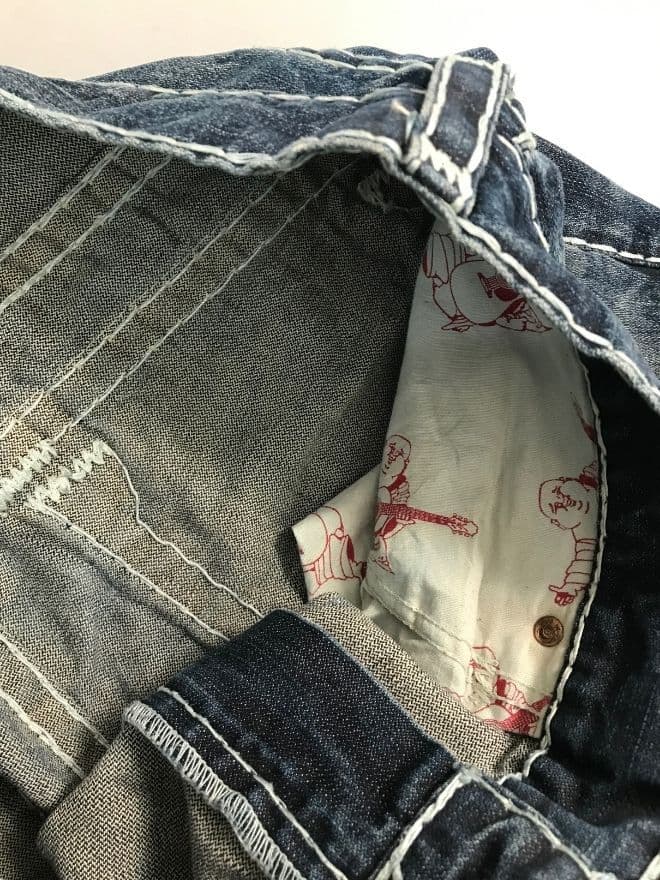 Vintage True Religion Baggy Fit Denim Jeans | Heavy Stitching | Size 38 — image 7 of 11