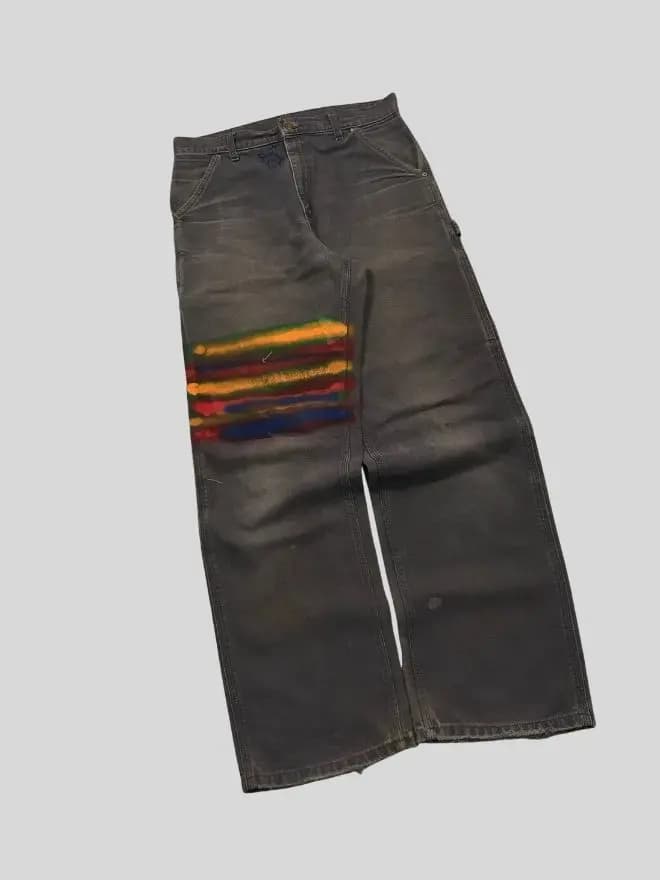 Vintage Carhartt Tan Carpenter Denim | Size 30 | Distressed Workwear Jeans — image 6 of 7