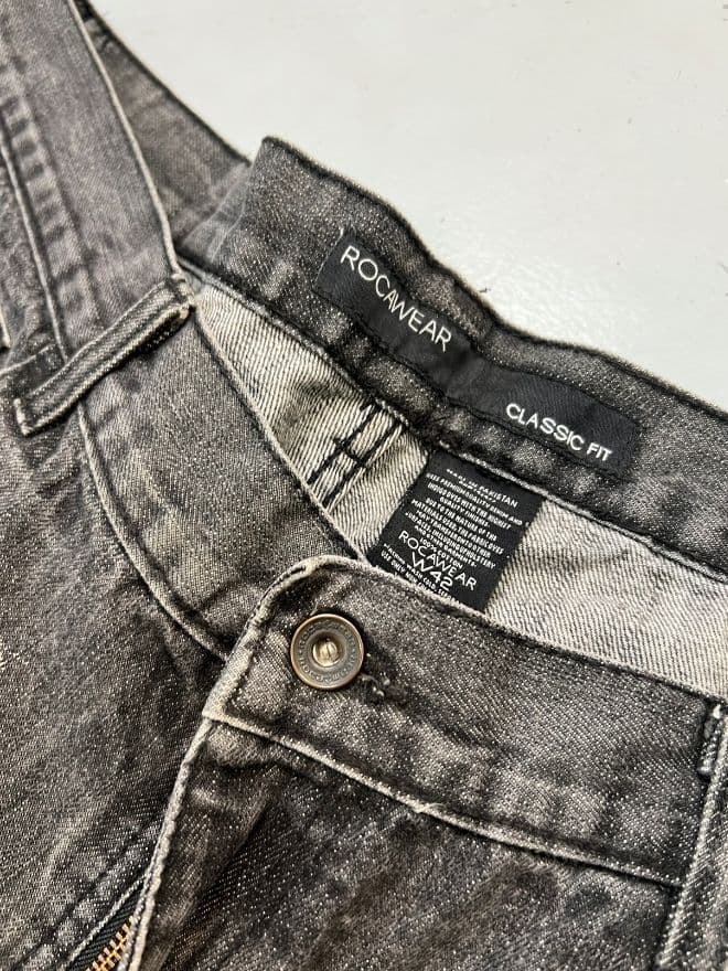 Vintage Rocawear Baggy Denim Jeans – Size 42 Blue Y2K Hip-Hop Style thumbnail 3