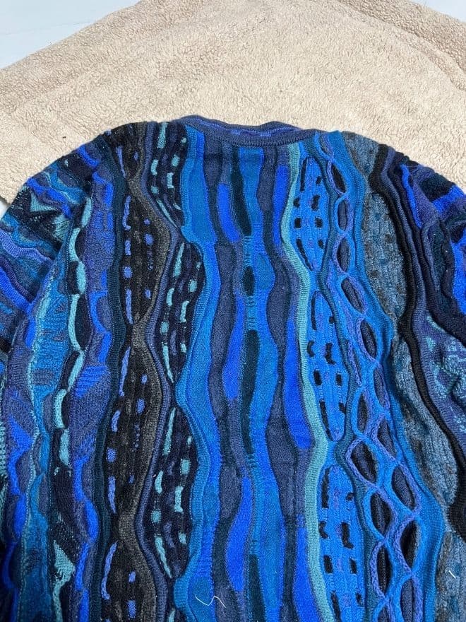 Vintage Coogi 3D Multicolored Knit Cardigan – Size M — image 4 of 8