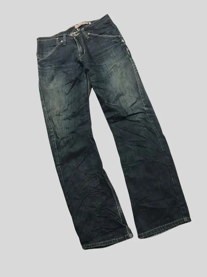 Vintage Levi’s Engineer Jeans Denim – Men’s US 32 / EU 48 – Distressed Blue Workwear — image 5 of 9