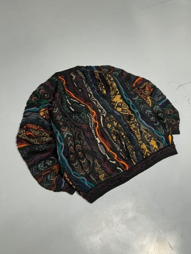 Vintage Coogi 3D Multicolored Knit Sweater (M) thumbnail 3