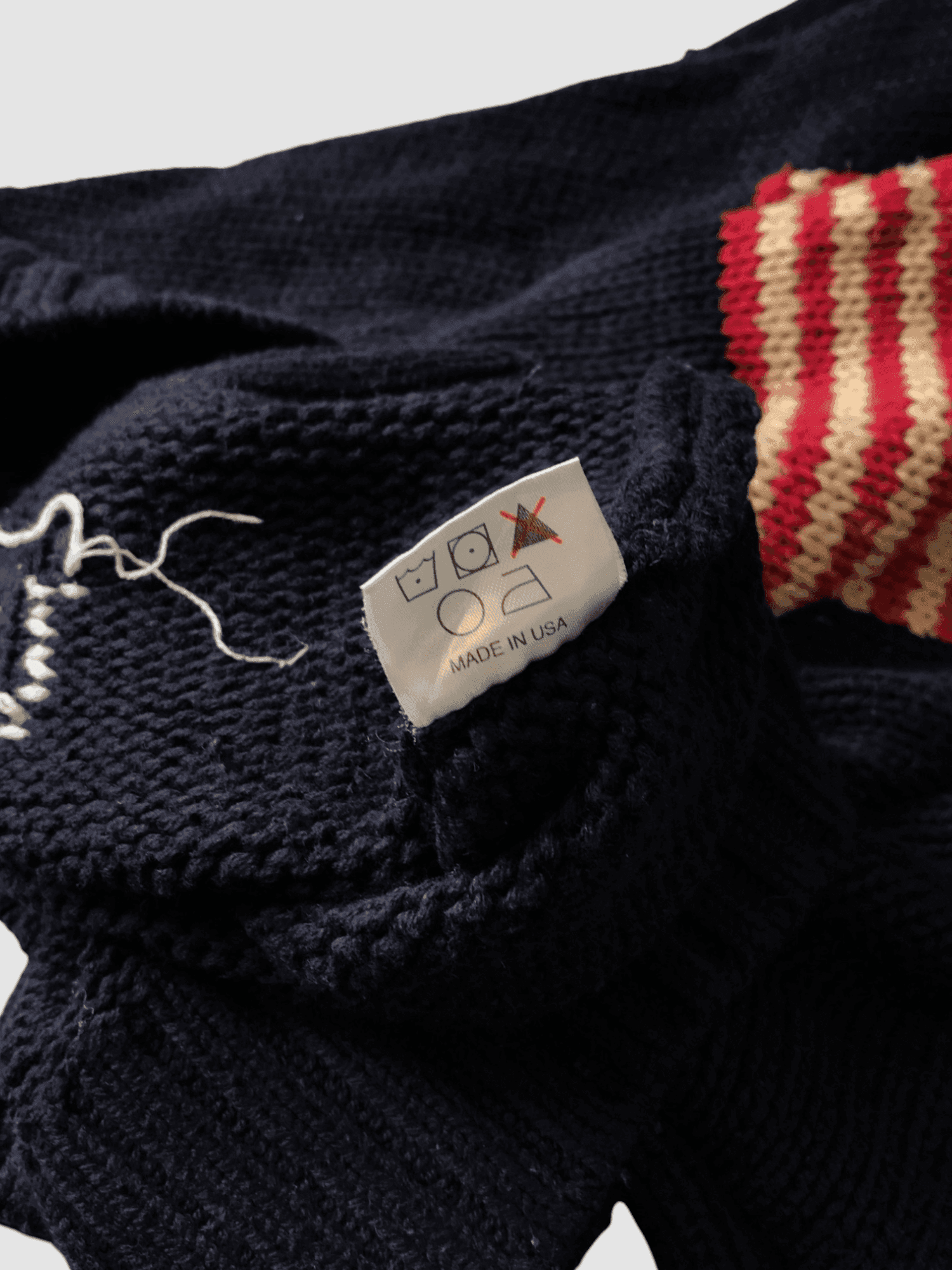 VTG 90's Polo Ralph Lauren USA Flag Knit Sweater — image 10 of 10