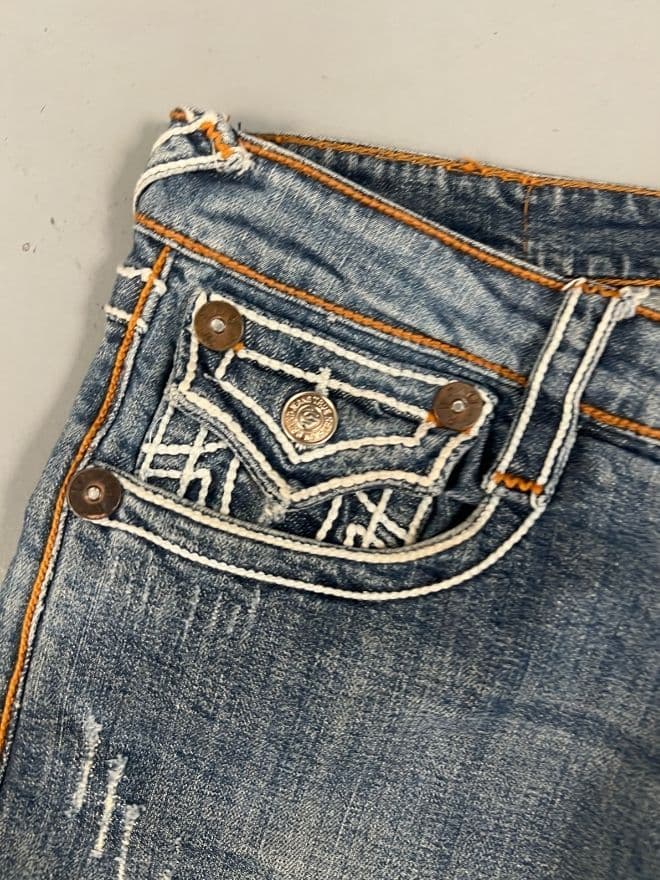 Vintage True Religion–Inspired Rope Stitch Denim – Blue (Men’s 34 / EU 50) — image 12 of 12