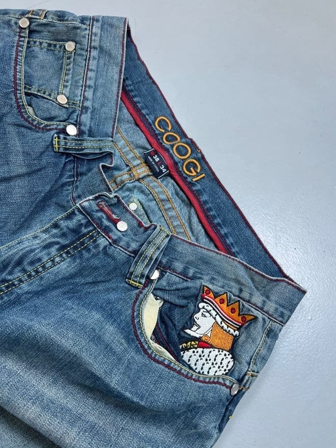 Vintage Coogi Joker Embroidery Baggy Fit Denim – Blue (Men’s 38 / EU 54) — image 5 of 8