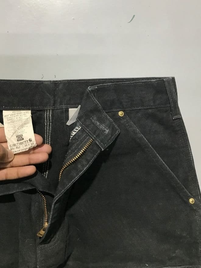 Vintage Carhartt B01 BLK Double Knee Workwear Pants – Men’s Size 34 (Black) — image 7 of 11