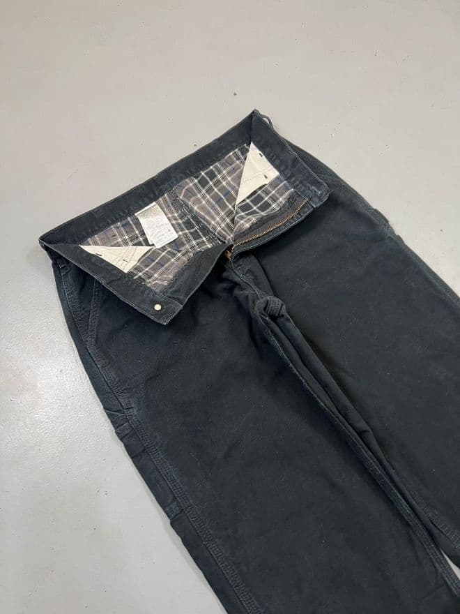 Vintage Carhartt B01 BLK Blanket Lined Denim Pants Men’s 34 Black — image 6 of 7