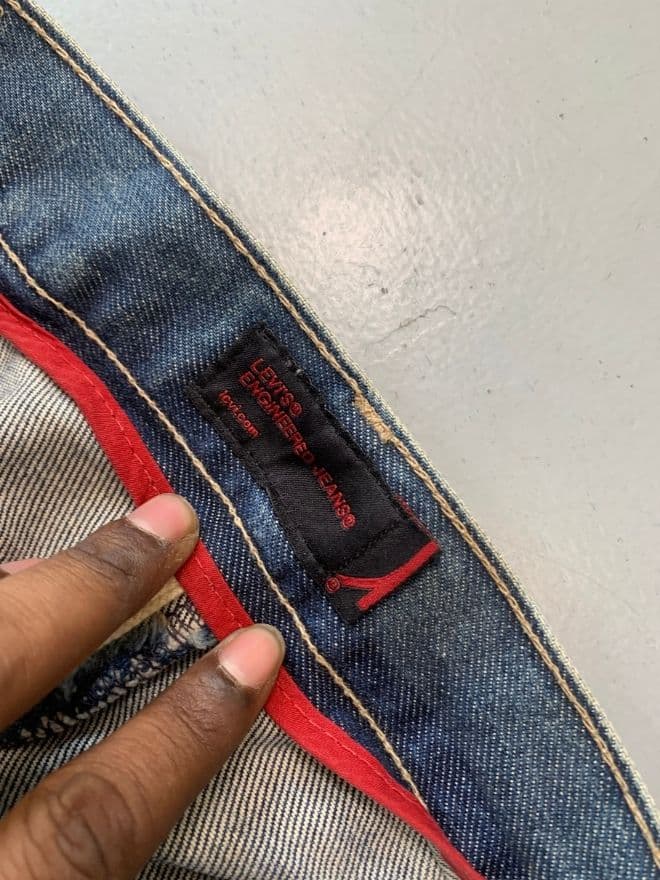 Vintage Levi's Engineer Jeans – Blue Denim Avant-Garde — image 7 of 9