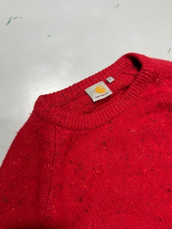 RARE VINTAGE CARHARTT KNIT SWEATER — SIZE L — image 6 of 9