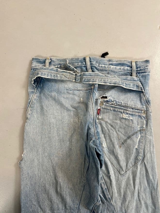 Vintage Levi’s Engineer Jeans Buckle Back Denim — Size 30 — image 11 of 12