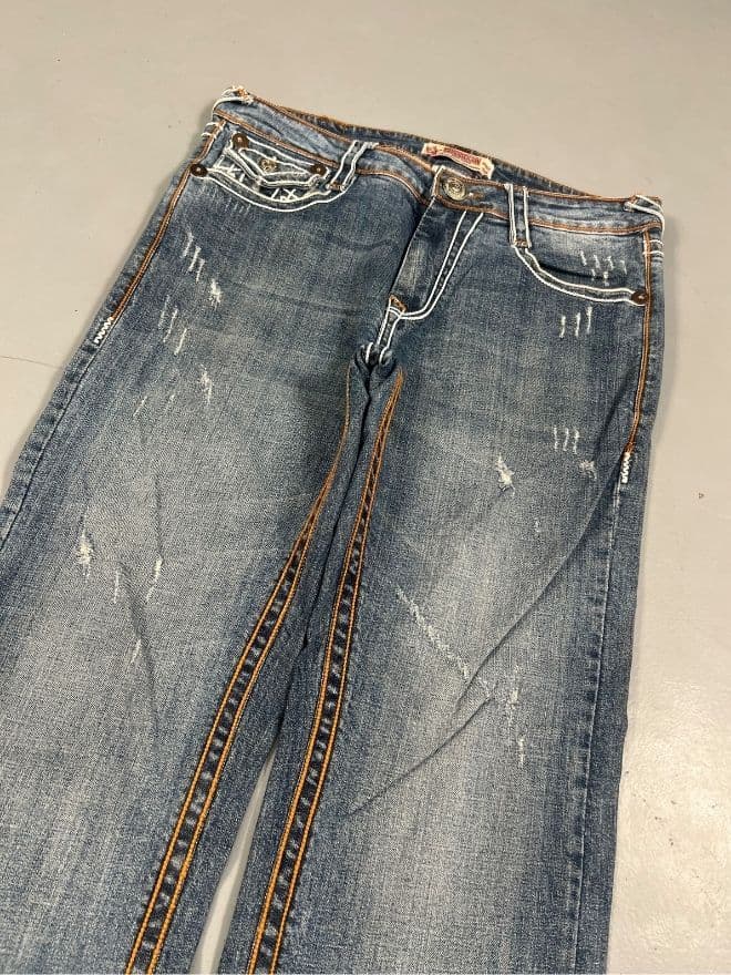 Vintage True Religion–Inspired Rope Stitch Denim – Blue (Men’s 34 / EU 50) — image 9 of 12