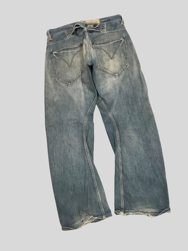 Vintage Levi’s Engineer Jeans Buckle Belt Denim – Size 32 — image 12 of 12