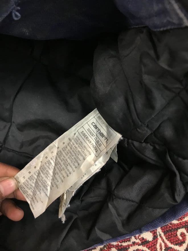 Vintage Carhartt Blanket Lined Workwear Jacket | Men’s Small | Blue Carhartt Jacket — image 8 of 8