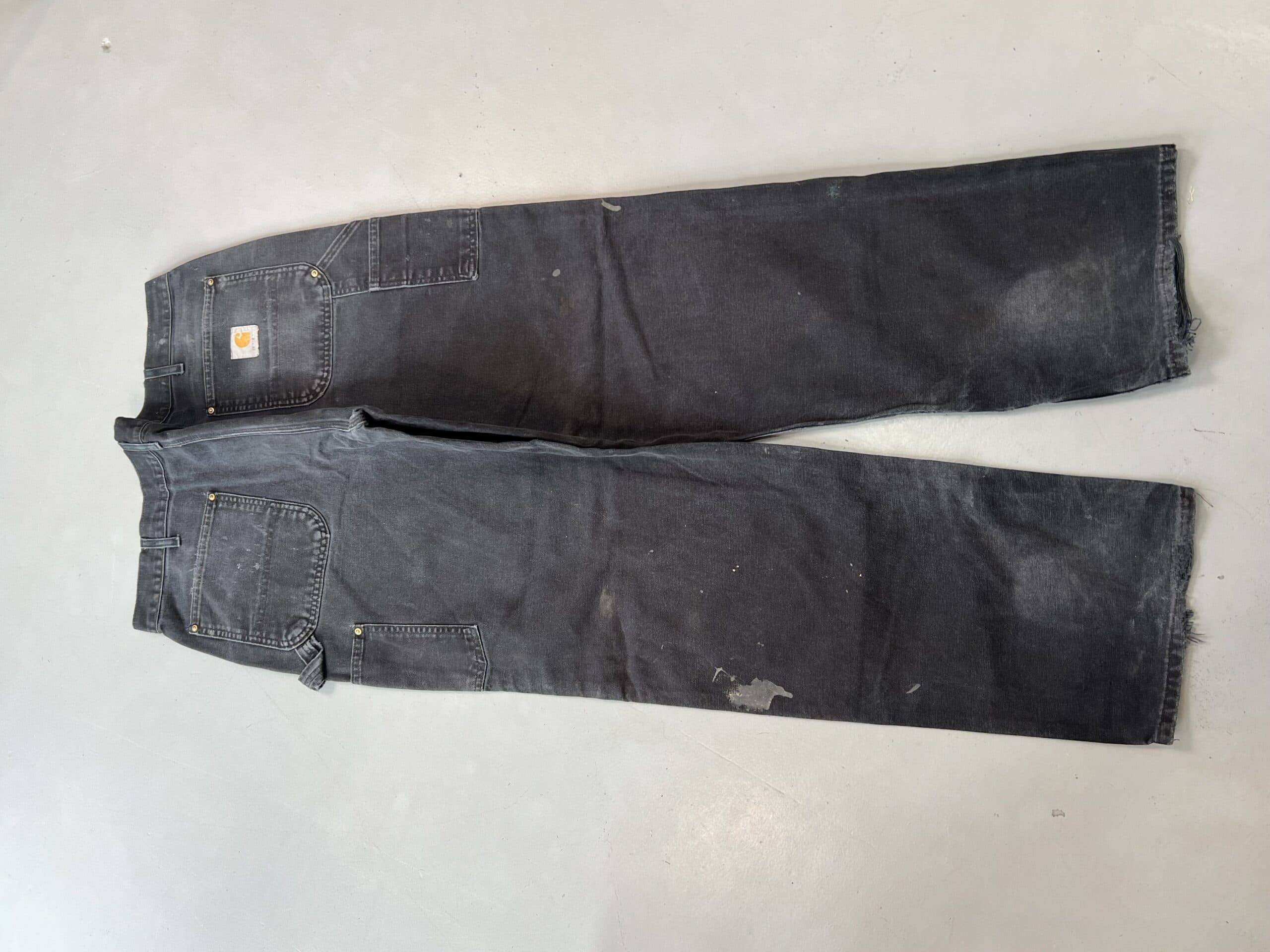 Vintage Carhartt B01 BLK Double Knee Workwear Denim – Black (Size 40) — image 10 of 11