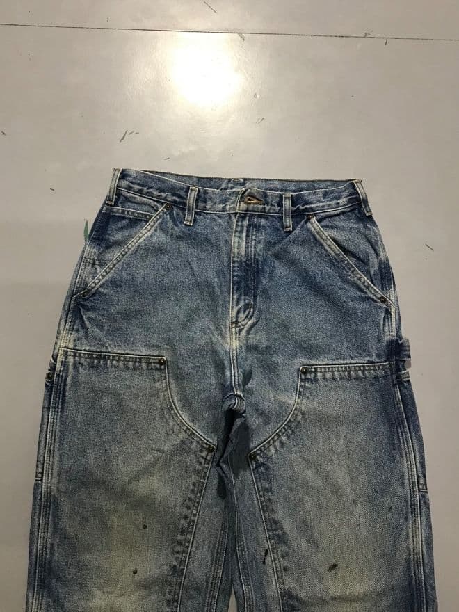 Vintage Carhartt Double Knee Work Pants – Size 30 Blue — image 6 of 6