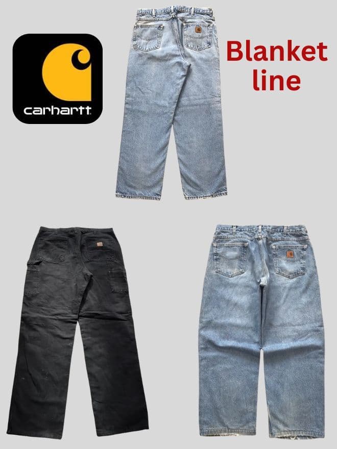 Bundle of 3 Vintage Carhartt Blanket-Lined Carpenter Denim – Size 36 — image 12 of 12