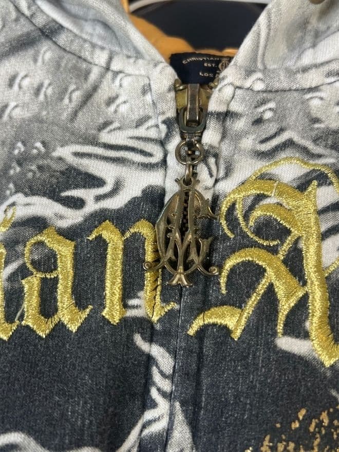 Vintage Ed Hardy by Christian Audigier Tattoo AOP Hoodie — image 6 of 9