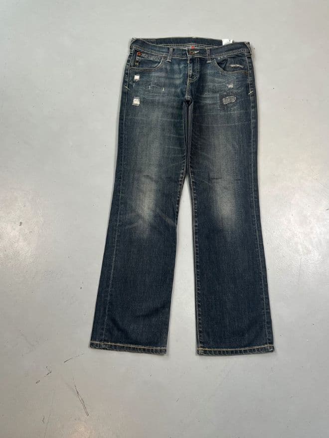 Vintage Evisu x Puma Inspired Seagull Bootcut Denim – Size 32x31 – Blue — image 7 of 14