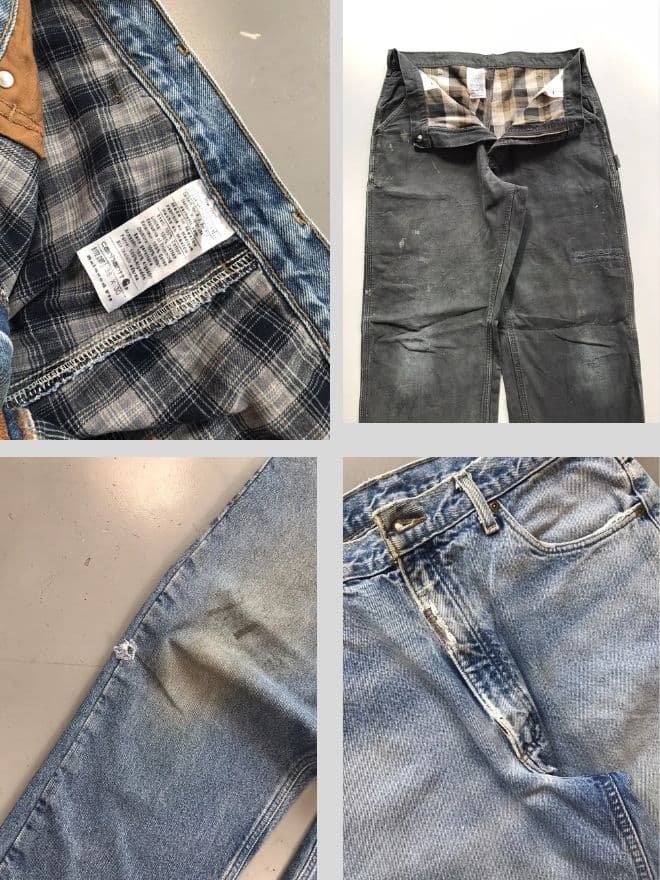 Bundle of 3 Vintage Carhartt Blanket-Lined Carpenter Denim – Size 36 thumbnail 4