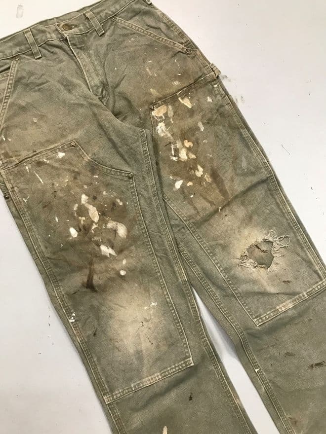 Vintage Carhartt B01 Moss Double Knee Workwear Denim – Green | Size 30 — image 6 of 9