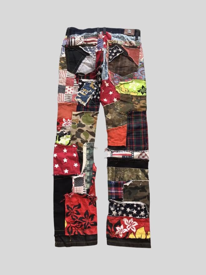Vintage Biepa Reworked Custom Patchwork Denim – Size 30x32 — image 11 of 13