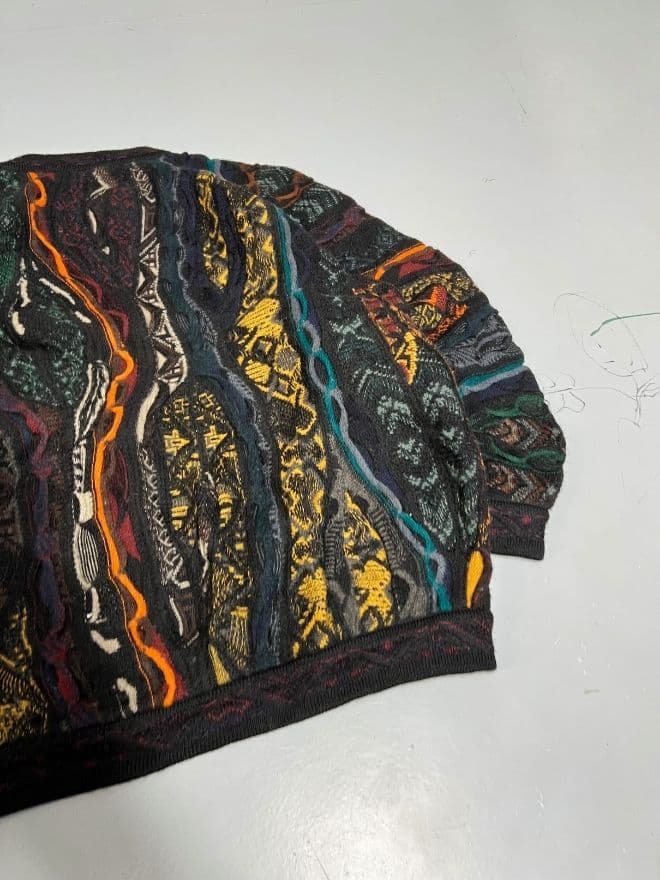 Vintage Coogi 3D Multicolored Knit Sweater (M) — image 5 of 8