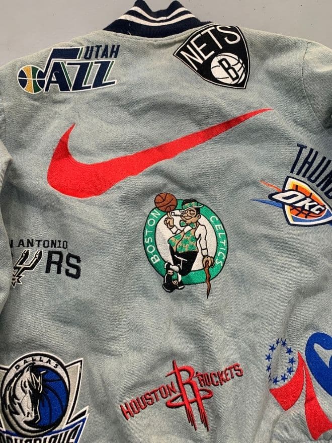 Nike × Supreme Vintage NBA Patchwork Bomber Jacket – Size M — image 11 of 15