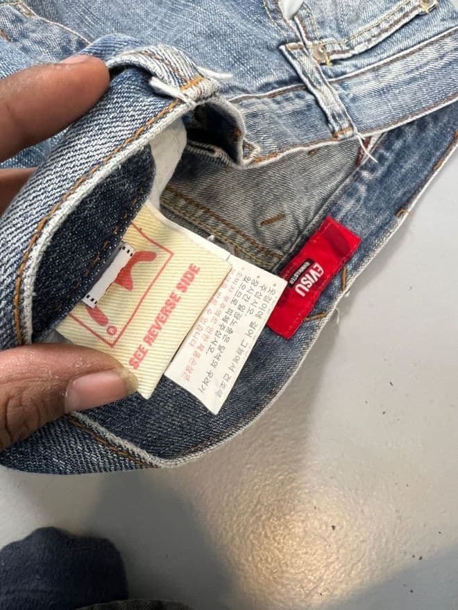 Vintage Evisu-Inspired Buckle Belt Denim – Blue (Men’s 30) — image 6 of 9